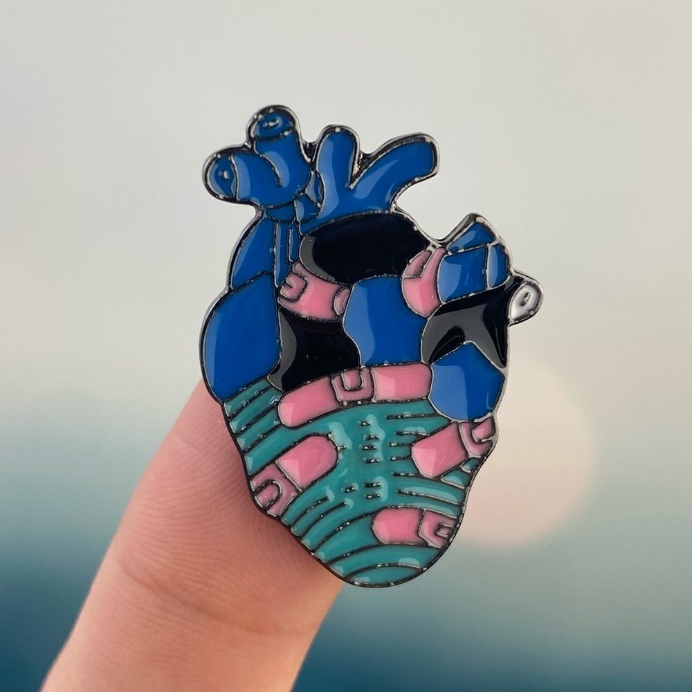 Refurbished Mend Broken Heart Enamel Pin/ Brooch Lapel